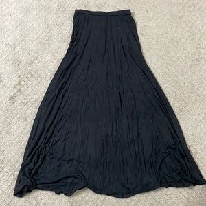 Elegant Black Maxi Skirt Casual
